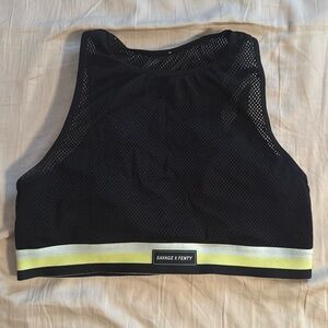 Savage X Fenty Black with Yellow Trim Sports Bra